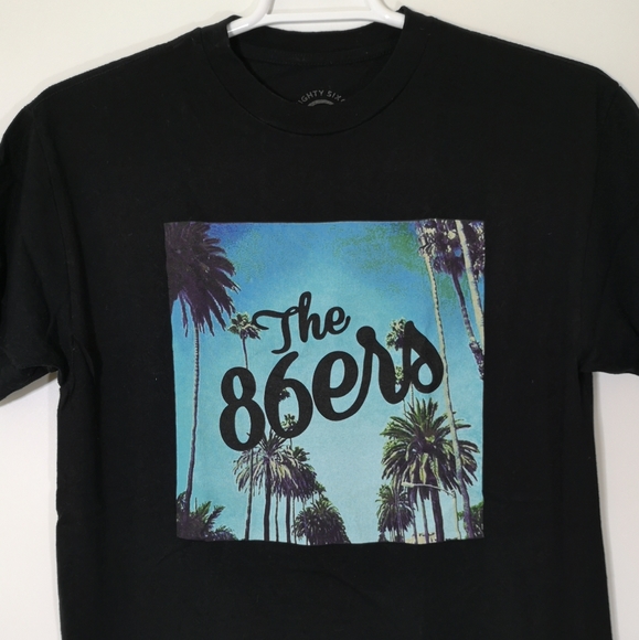 Eighty Six The 86ers Palms Ave Graphic Men's T-Shirt  Black Size M Short Sleeve - Picture 2 of 8